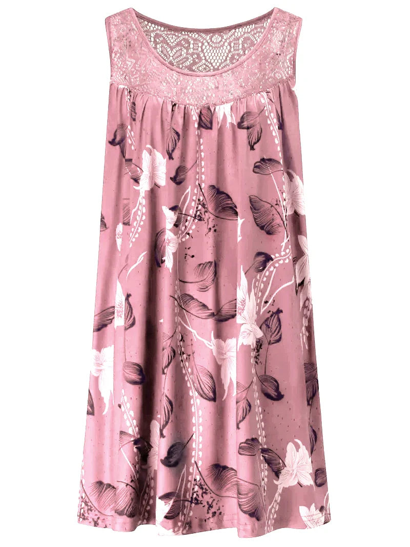Lina | Elegante Vloeiende Lange Jurk Dames met Kantdetails - Maxi Jurk voor Zomer en Feestjes 8