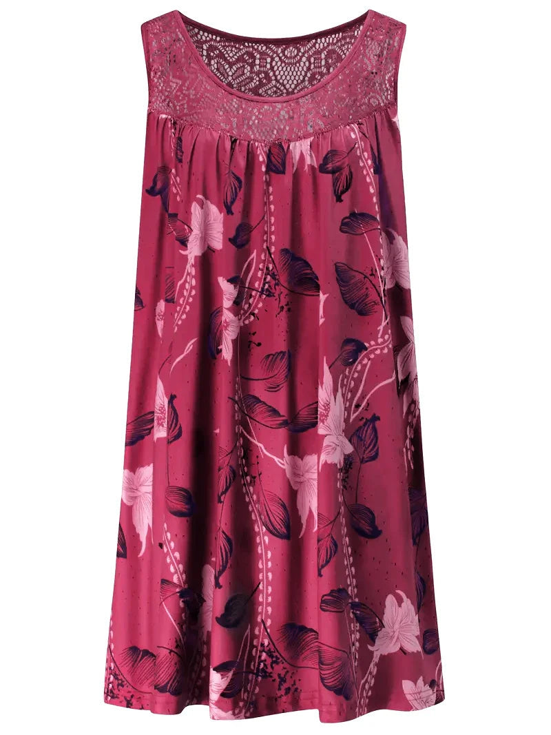 Lina | Elegante Vloeiende Lange Jurk Dames met Kantdetails - Maxi Jurk voor Zomer en Feestjes 9