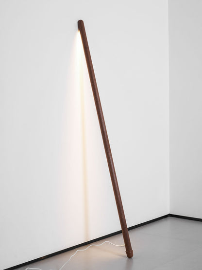 Scandinavische Vloerlamp Hout & Acryl met Geïntegreerde LED Staaflamp 135cm