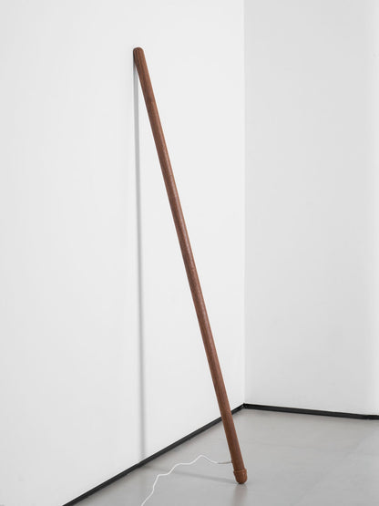 Scandinavische Vloerlamp Hout & Acryl met Geïntegreerde LED Staaflamp 135cm