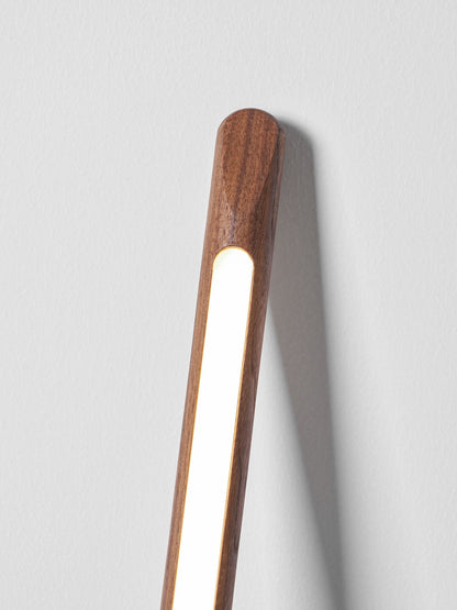 Scandinavische Vloerlamp Hout & Acryl met Geïntegreerde LED Staaflamp 135cm
