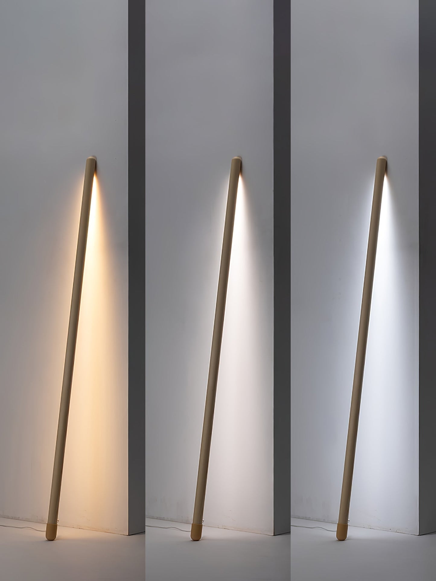 Scandinavische Vloerlamp Hout & Acryl met Geïntegreerde LED Staaflamp 135cm