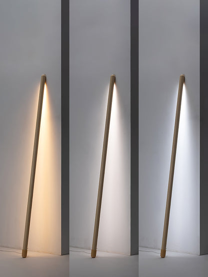 Scandinavische Vloerlamp Hout & Acryl met Geïntegreerde LED Staaflamp 135cm