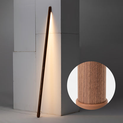 Scandinavische Vloerlamp Hout & Acryl met Geïntegreerde LED Staaflamp 135cm