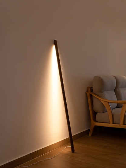 Scandinavische Vloerlamp Hout & Acryl met Geïntegreerde LED Staaflamp 135cm