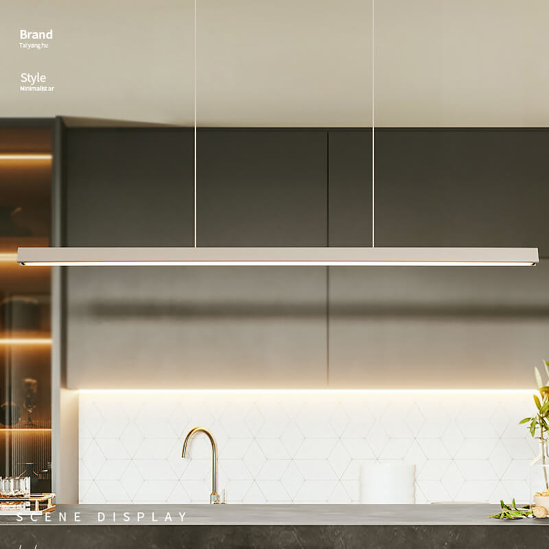 Lineaire hanglamp LED aluminium zwart kookeiland eettafel kantoor moderne plafondverlichting minimalistische hanglamp