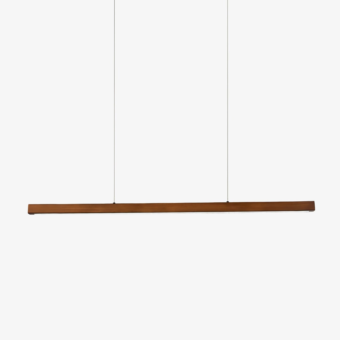 LED Hanglamp Hout Lineair Warm Licht Eettafel Kookeiland Minimalistisch Japandi Design Verstelbaar Snoer Balklamp