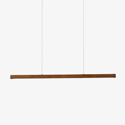 LED Hanglamp Hout Lineair Warm Licht Eettafel Kookeiland Minimalistisch Japandi Design Verstelbaar Snoer Balklamp