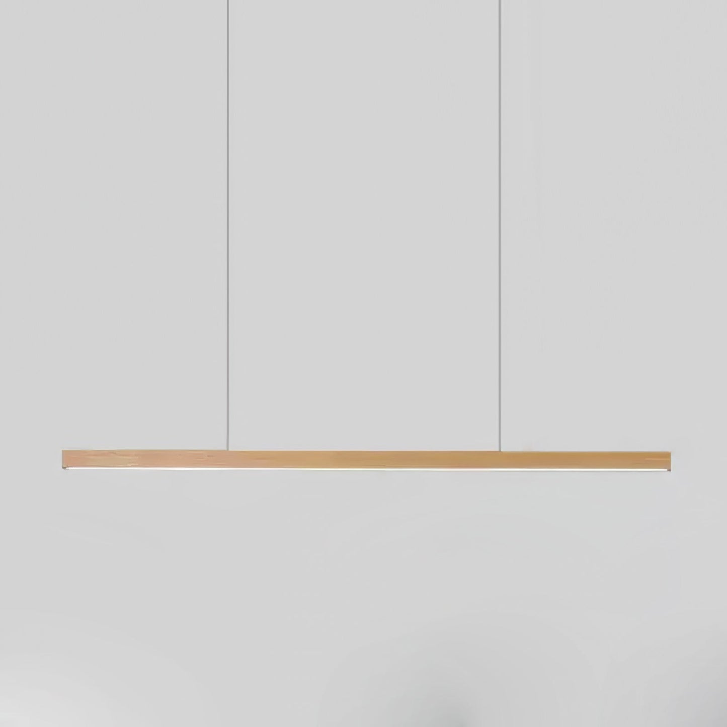 LED Hanglamp Hout Lineair Warm Licht Eettafel Kookeiland Minimalistisch Japandi Design Verstelbaar Snoer Balklamp