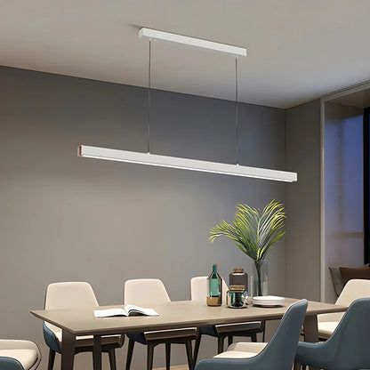 Lineaire hanglamp LED aluminium zwart kookeiland eettafel kantoor moderne plafondverlichting minimalistische hanglamp