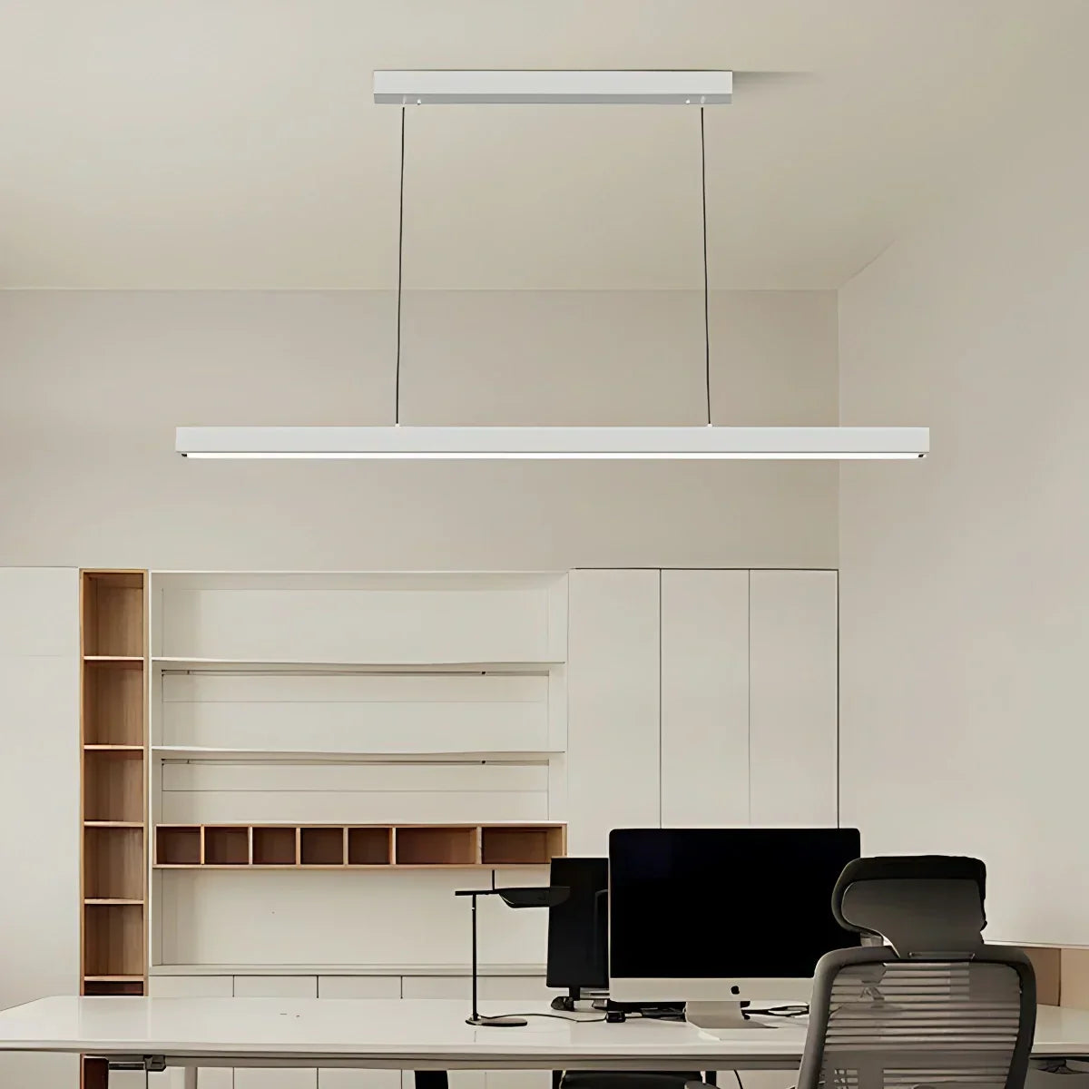 Lineaire hanglamp LED aluminium zwart kookeiland eettafel kantoor moderne plafondverlichting minimalistische hanglamp