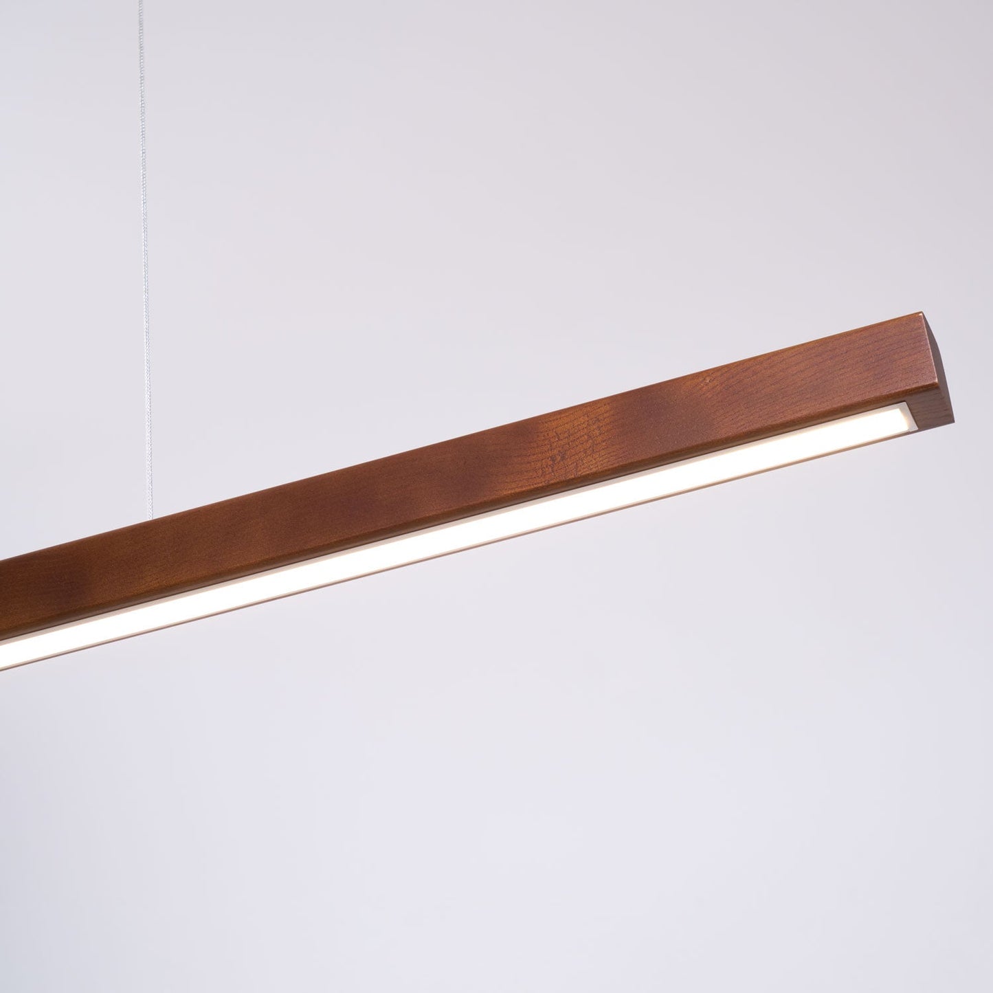 LED Hanglamp Hout Lineair Warm Licht Eettafel Kookeiland Minimalistisch Japandi Design Verstelbaar Snoer Balklamp