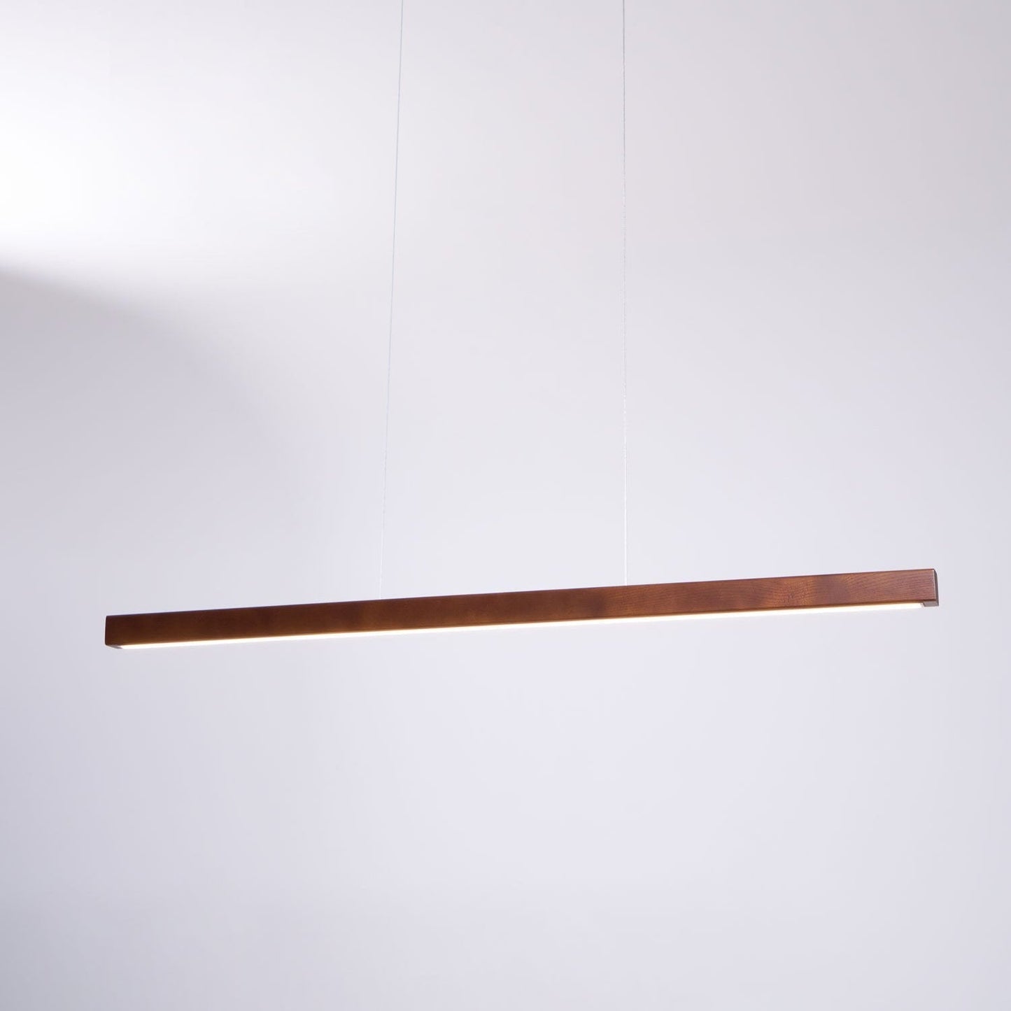 LED Hanglamp Hout Lineair Warm Licht Eettafel Kookeiland Minimalistisch Japandi Design Verstelbaar Snoer Balklamp