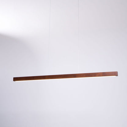 LED Hanglamp Hout Lineair Warm Licht Eettafel Kookeiland Minimalistisch Japandi Design Verstelbaar Snoer Balklamp