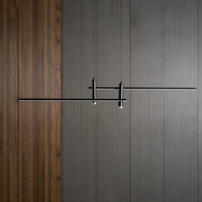 Lineaire hanglamp Links Island • 90/120/150cm • LED geïntegreerd • warm wit/neutraal/koel wit • dimbaar optie • zwart/goud • keuken-eiland boven tafel
