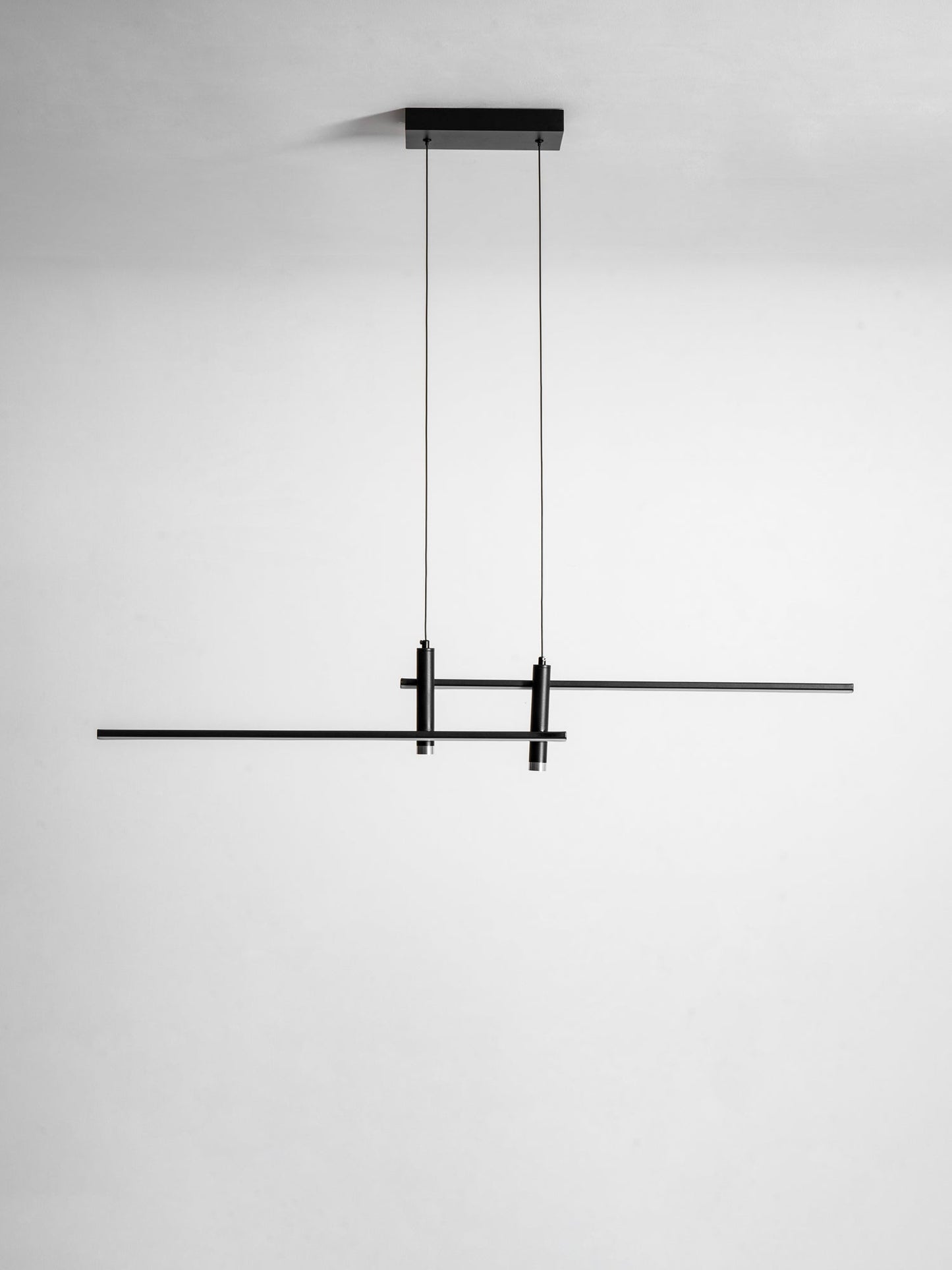 Lineaire hanglamp Links Island • 90/120/150cm • LED geïntegreerd • warm wit/neutraal/koel wit • dimbaar optie • zwart/goud • keuken-eiland boven tafel