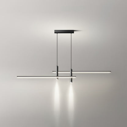 Lineaire hanglamp Links Island • 90/120/150cm • LED geïntegreerd • warm wit/neutraal/koel wit • dimbaar optie • zwart/goud • keuken-eiland boven tafel