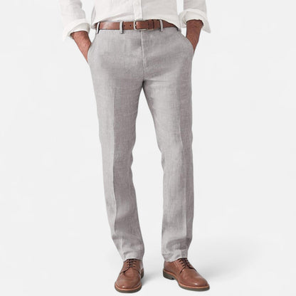 Linnen Broek Elastisch Comfortabel Zijzakken voor Mannen - StudioMarella