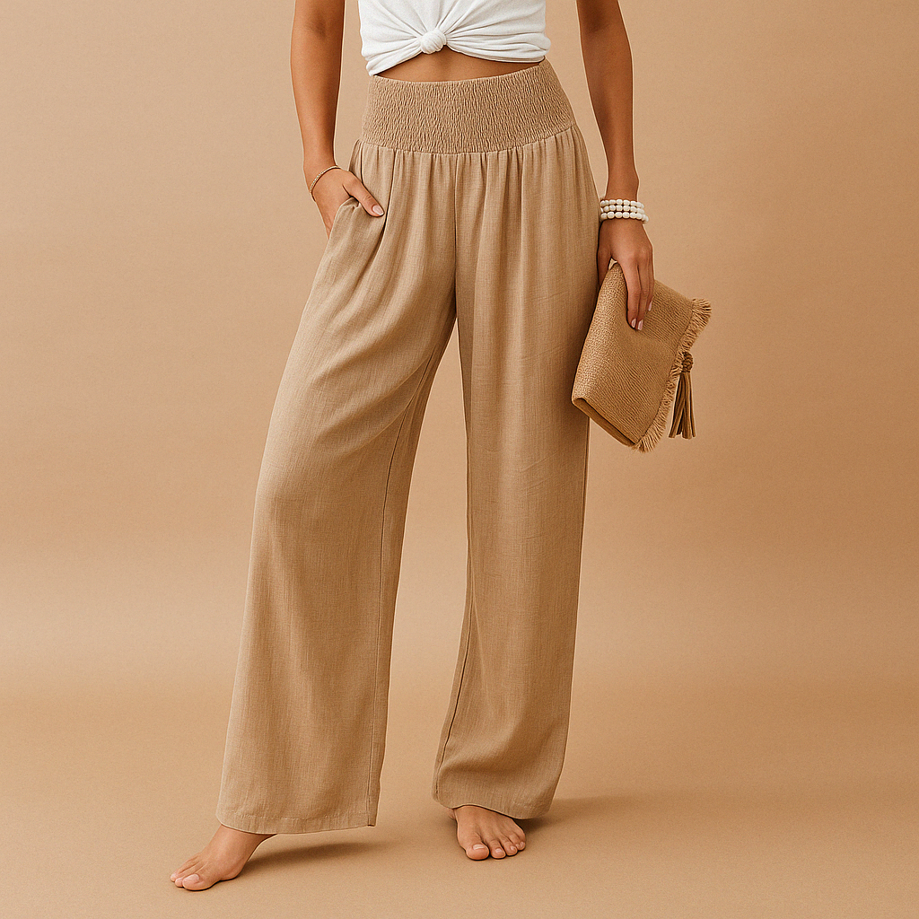 Dames Broek Zomer Rechte Pijpen Elastisch Comfortabel - StudioMarella