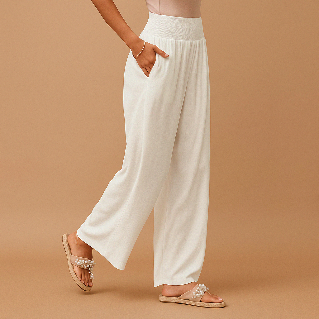 Dames Broek Zomer Rechte Pijpen Elastisch Comfortabel