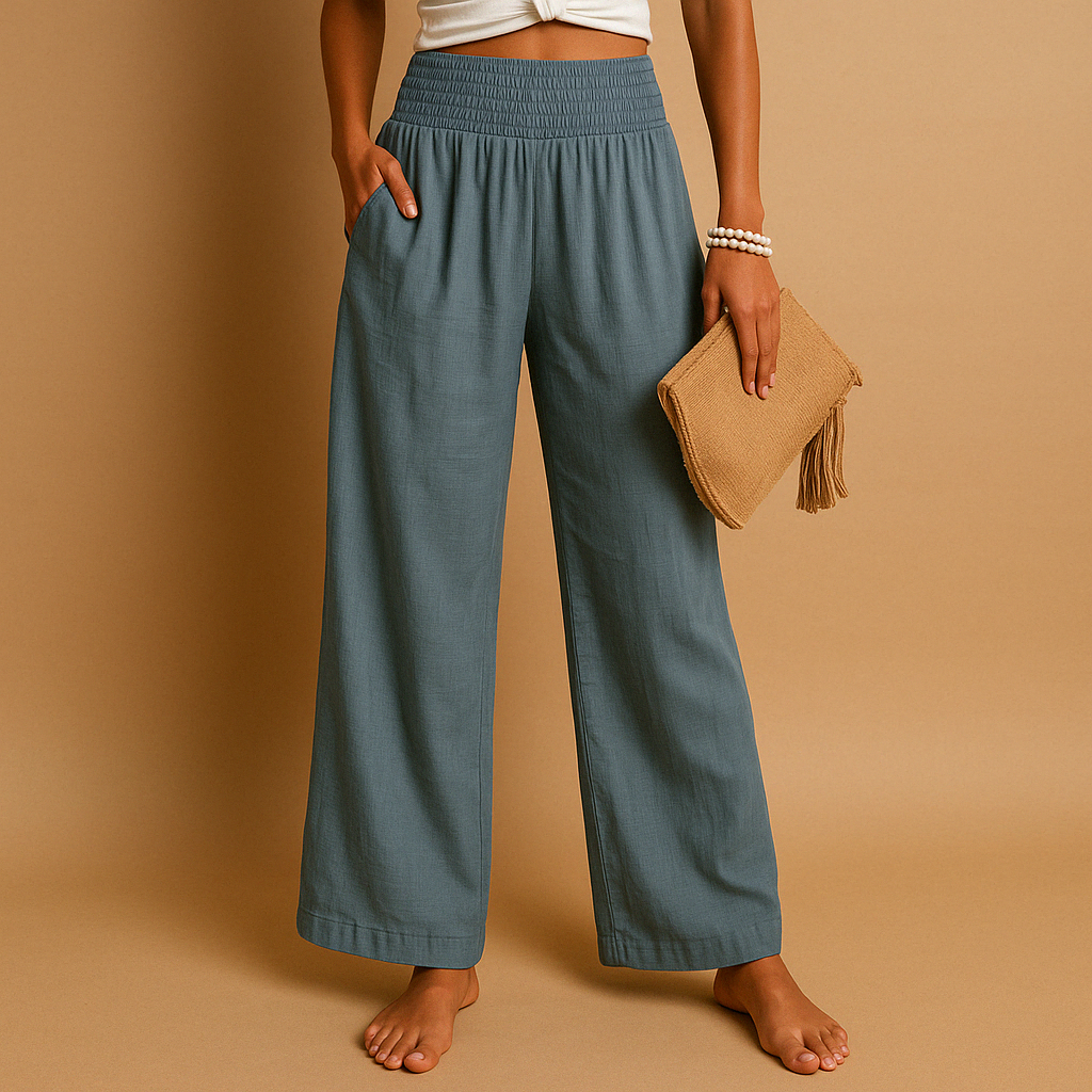 Dames Broek Zomer Rechte Pijpen Elastisch Comfortabel