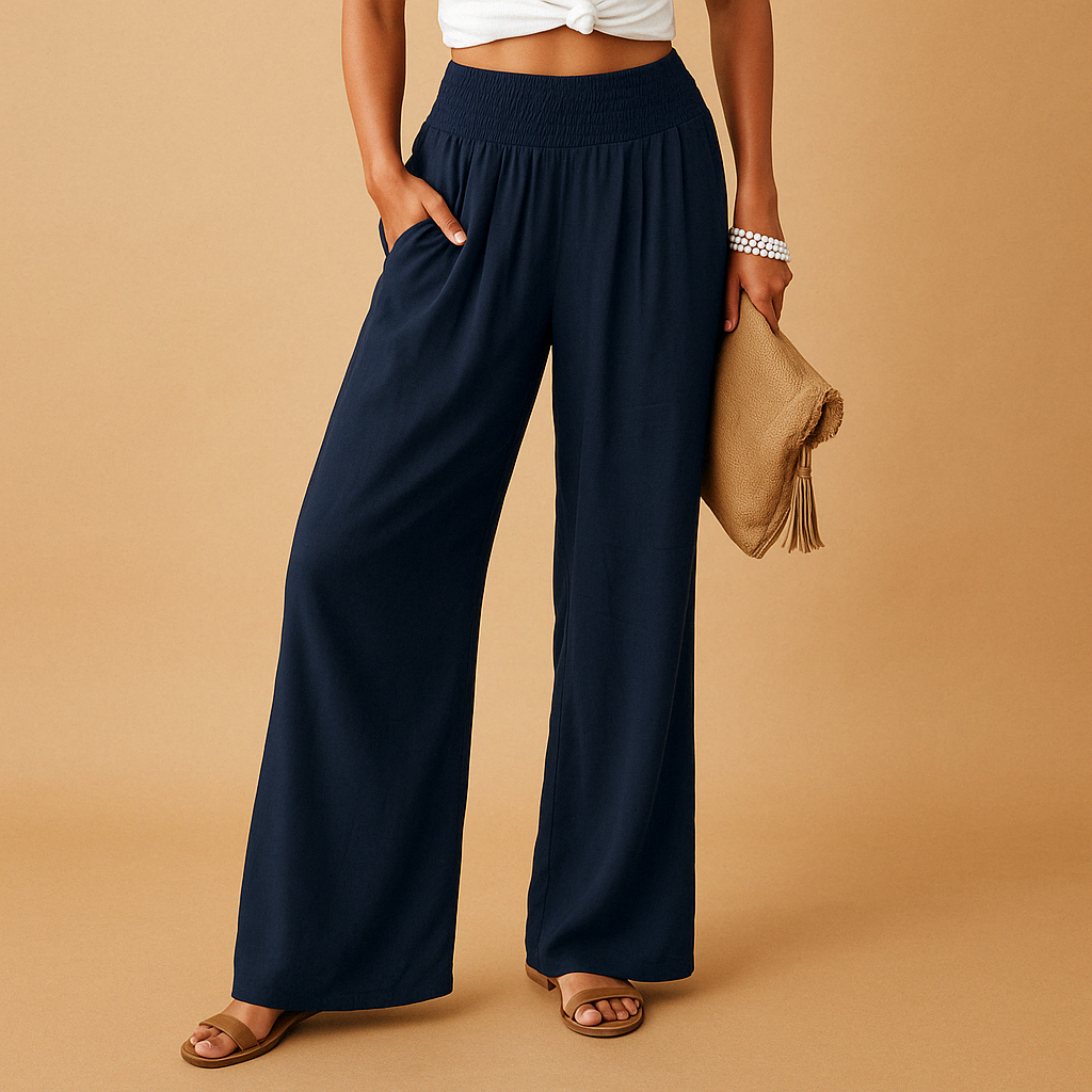 Dames Broek Zomer Rechte Pijpen Elastisch Comfortabel