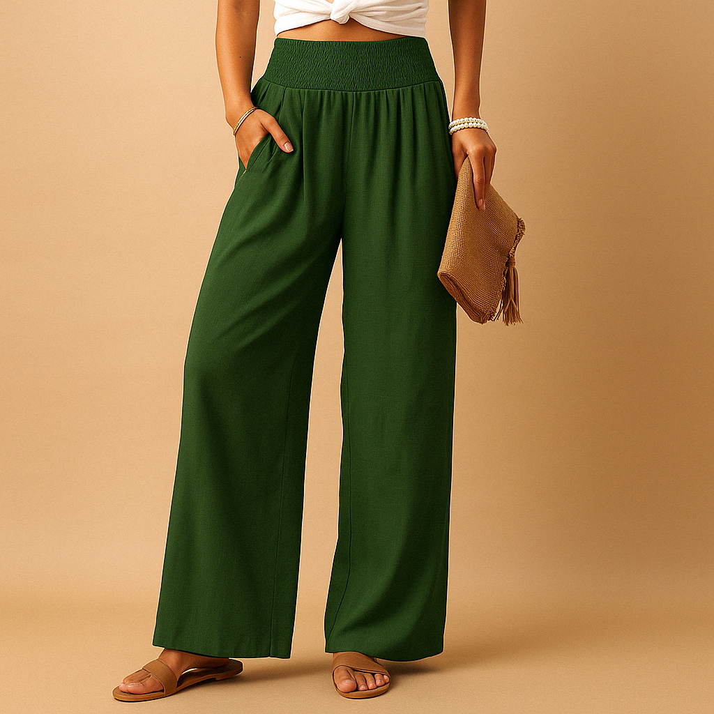 Dames Broek Zomer Rechte Pijpen Elastisch Comfortabel
