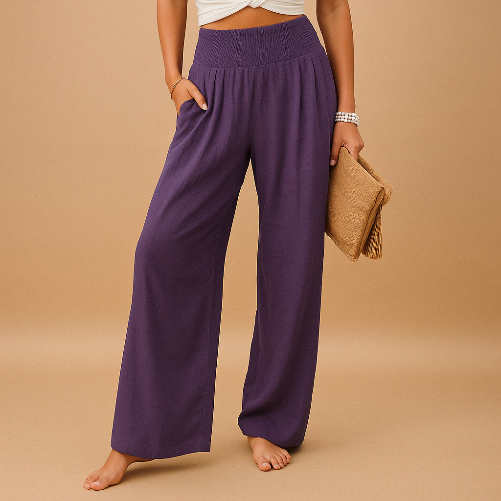Dames Broek Zomer Rechte Pijpen Elastisch Comfortabel