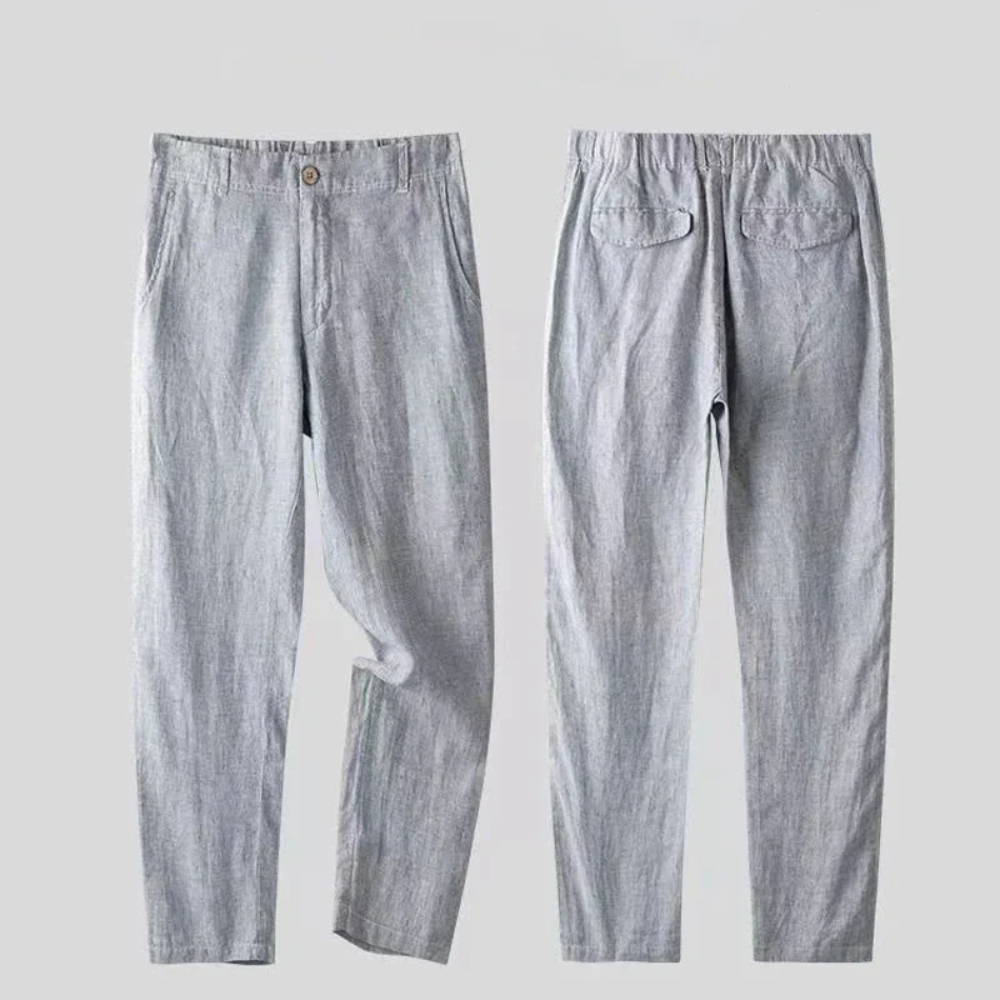 LinoStyle | Luxe Lichtgewicht Tailored Fit Mannen Linnenset 6