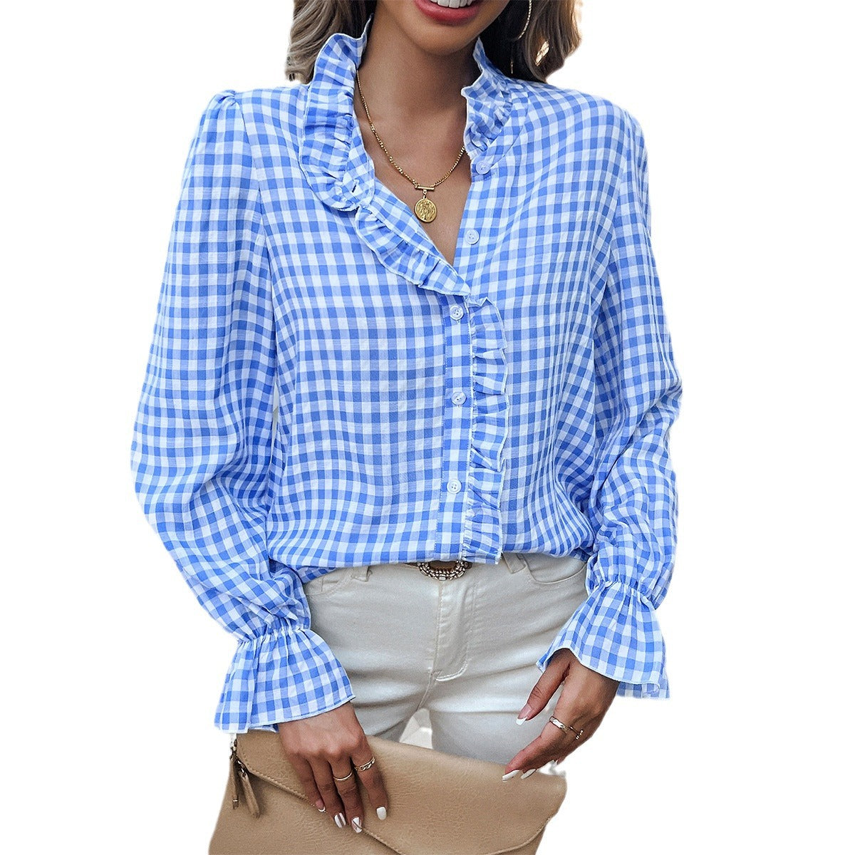 Liora | Elegante en comfortabele geruite blouse 4