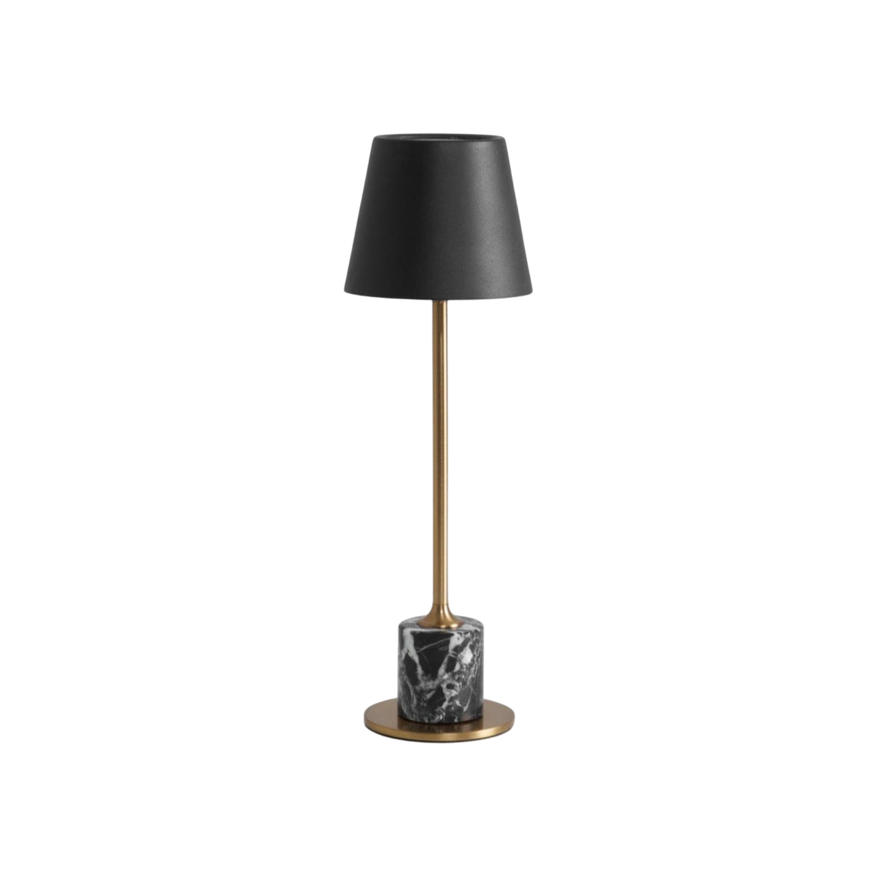 Draagbare Mini Tafellamp op Batterij met Marmeren Voet Ø10cm
