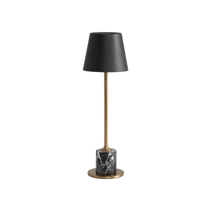Draagbare Mini Tafellamp op Batterij met Marmeren Voet Ø10cm