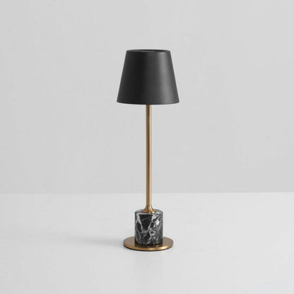 Draagbare Mini Tafellamp op Batterij met Marmeren Voet Ø10cm