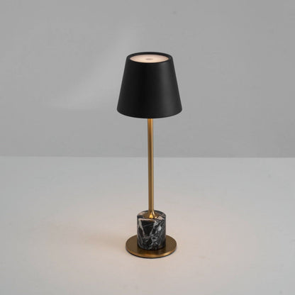 Draagbare Mini Tafellamp op Batterij met Marmeren Voet Ø10cm