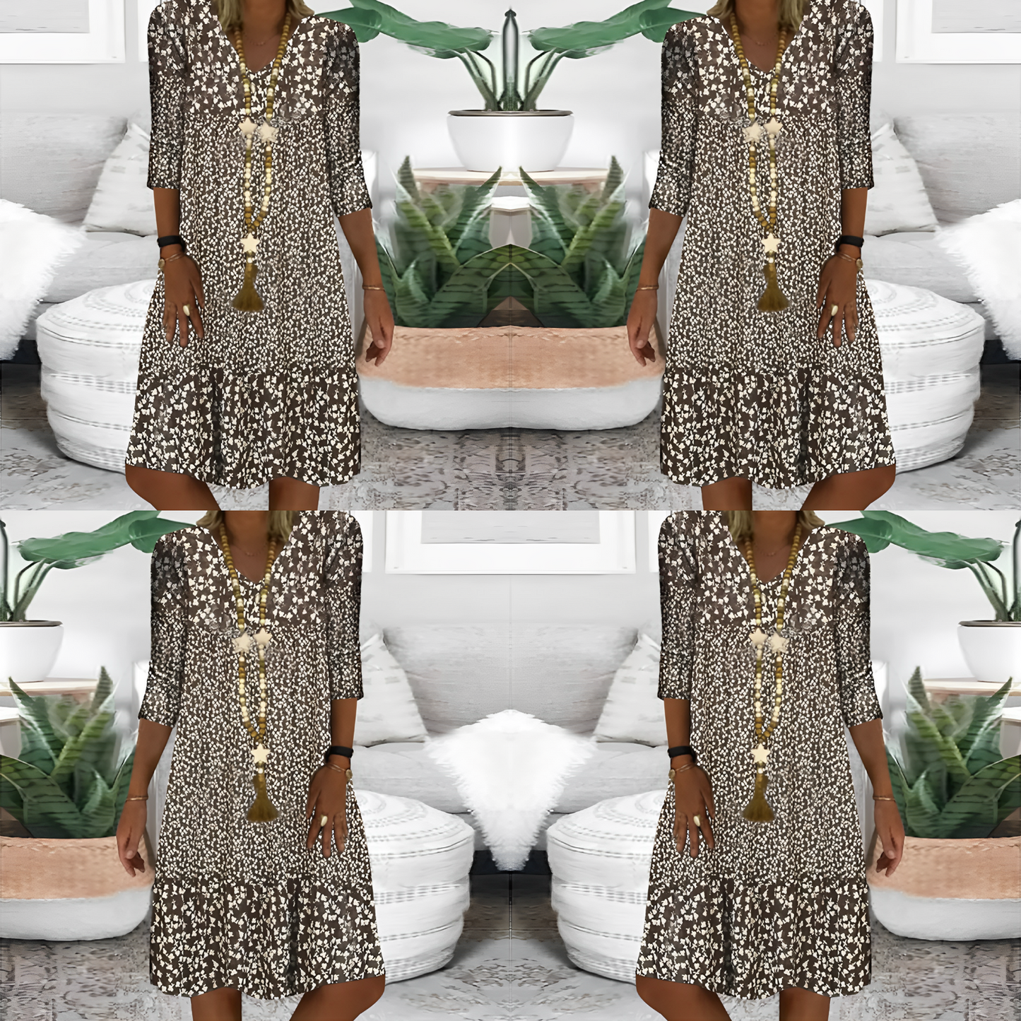 Romantische Jurk Prairie Stijl Mini