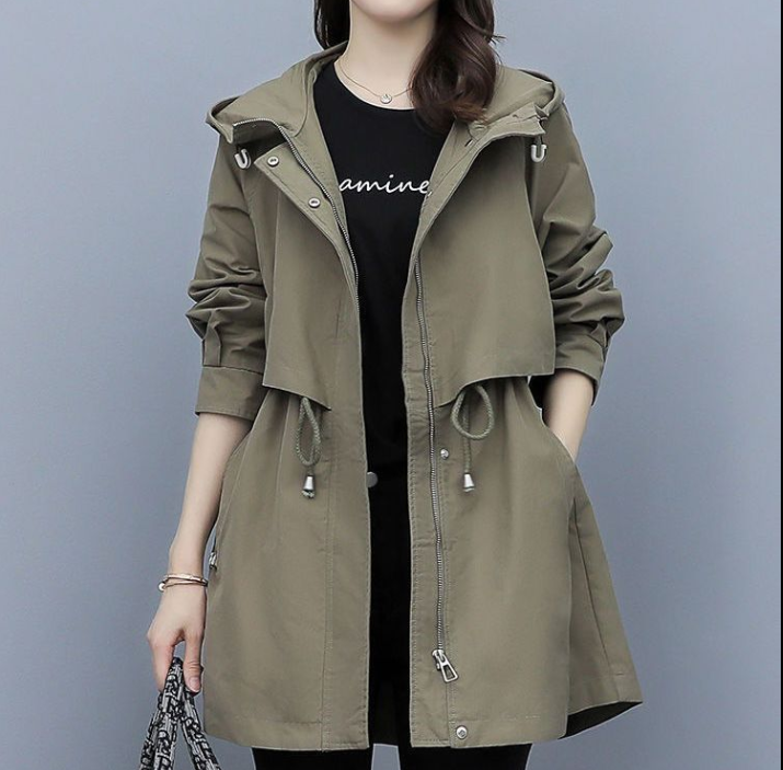 Waterdichte Lange Trenchcoat met Kap - StudioMarella