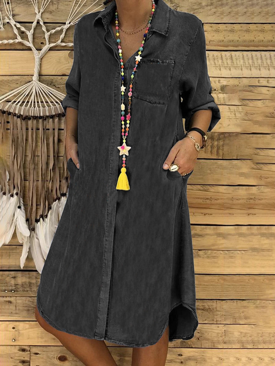 Livia | Casual Relaxed Fit Overhemdjurk Dames 0