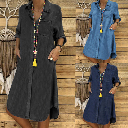 Livia | Casual Relaxed Fit Overhemdjurk Dames 6