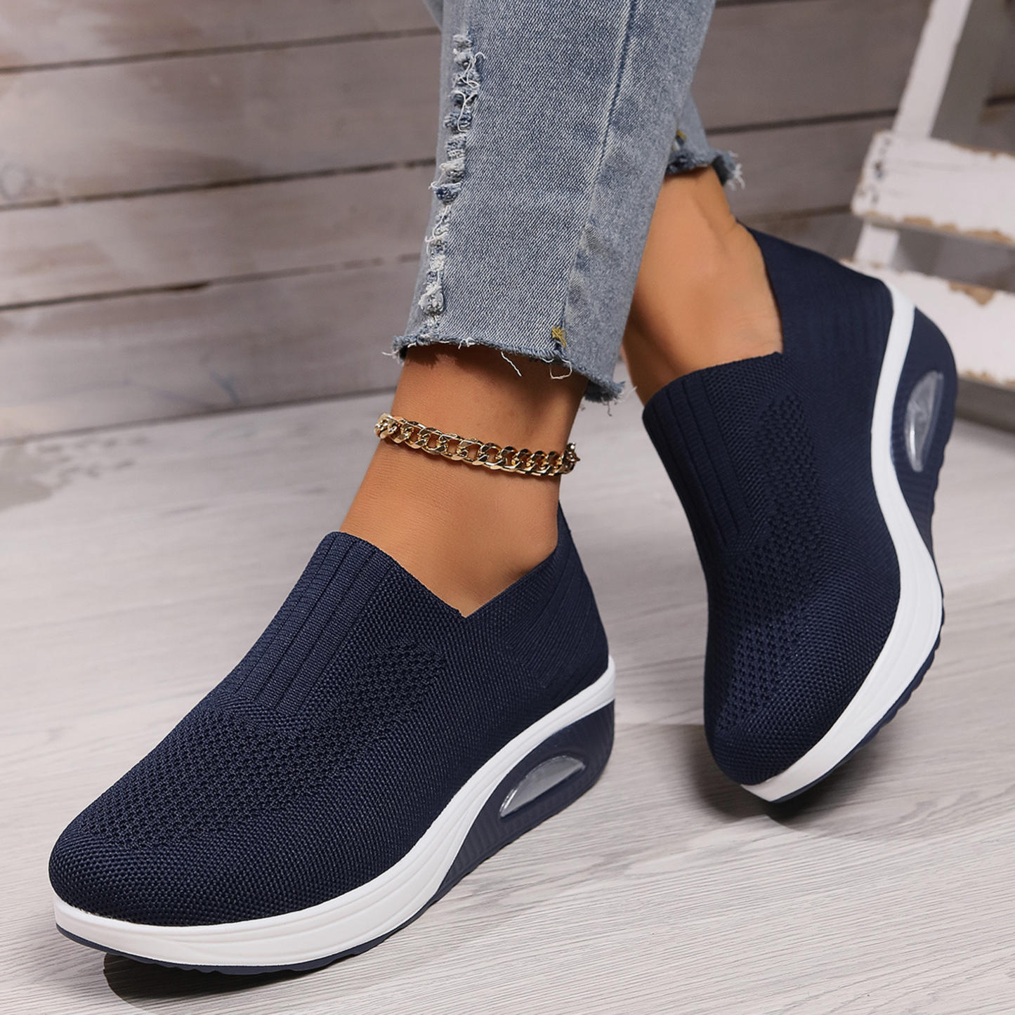 Livia | Comfortabele Slip-On Dames Sneakers met Sleehak 6