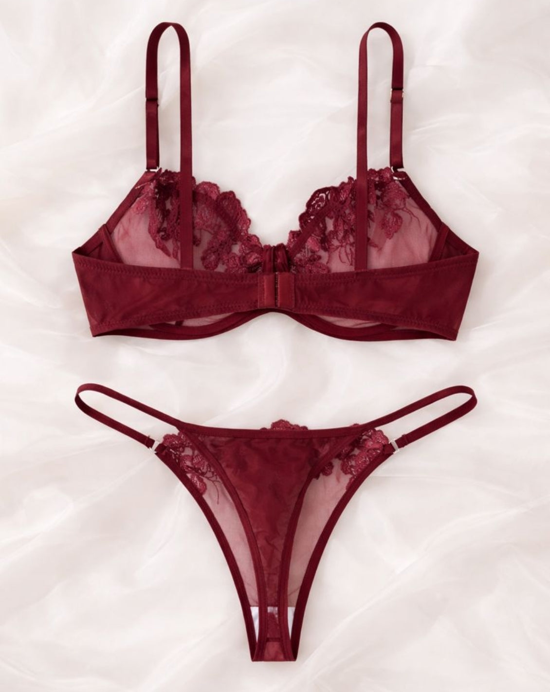 Luxe Lingerie Set Bordeaux - Elegante Comfortabele Set voor Vrouwen - StudioMarella