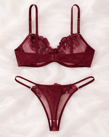 Luxe Lingerie Set Bordeaux - Elegante Comfortabele Set voor Vrouwen - StudioMarella
