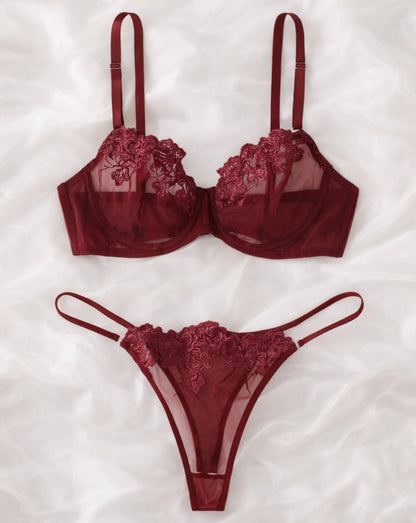 Livia | Dames Lingerie Set - Luxe Bordeaux, Elegant en Comfortabel 1