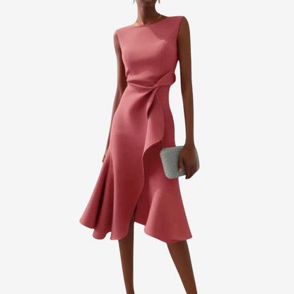 Livia | Elegante Asymmetrische Midi Jurk Dames voor Bruiloft 6