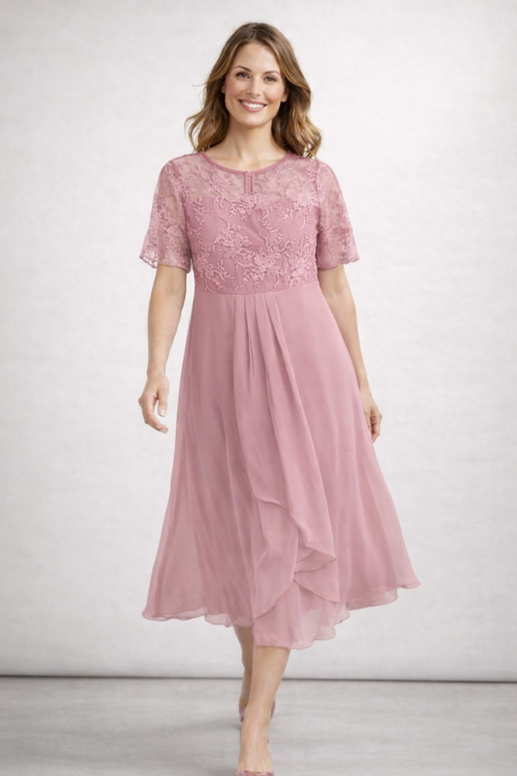 Livia | Elegante Midi Damesjurk voor Bruiloft en Zomer Events 1