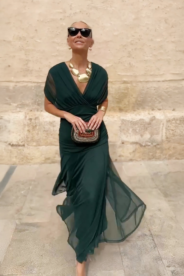 Livia | Elegante V-Hals Lange Ceremoniejurk voor Bruiloften 1