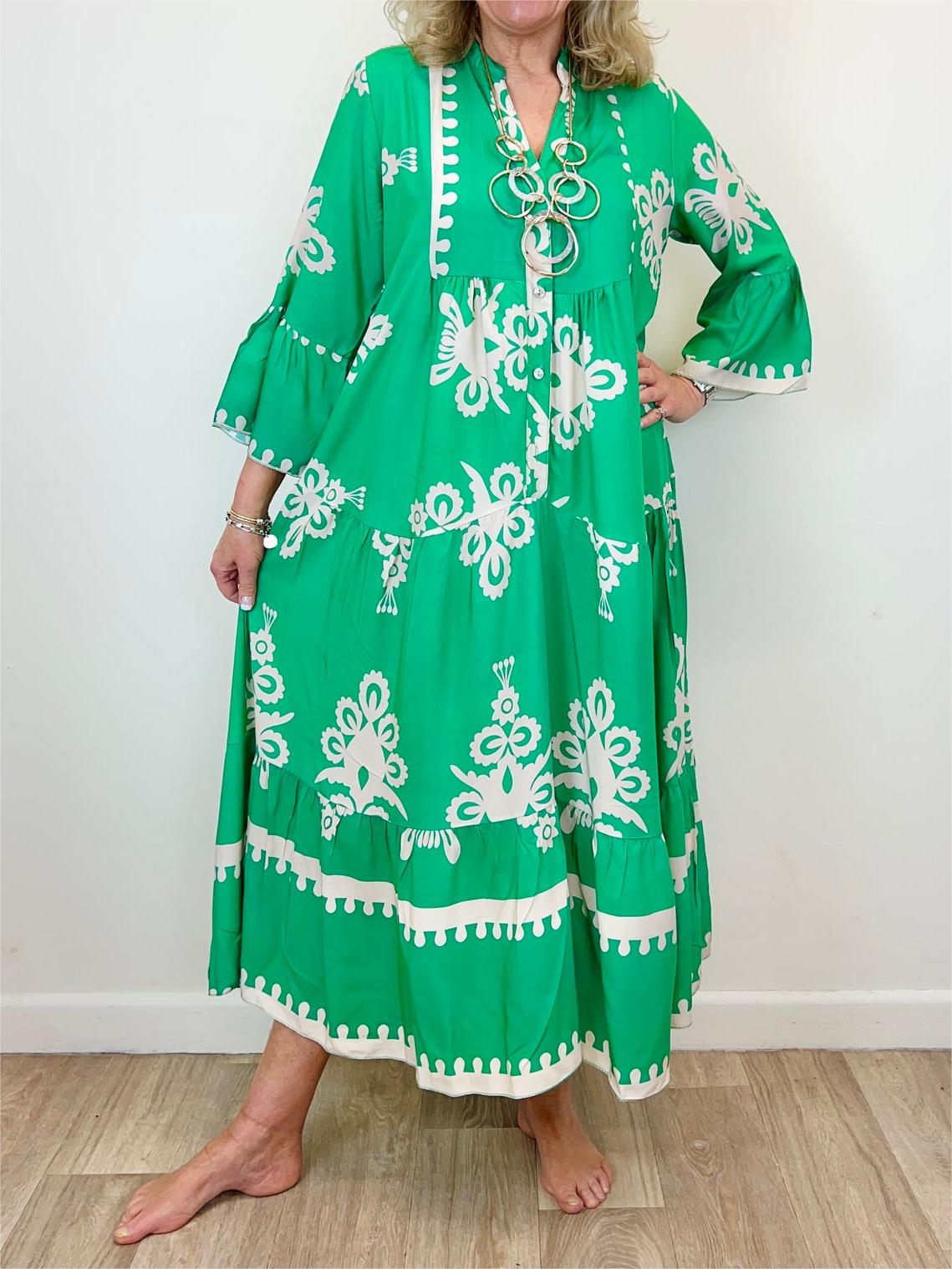 Livia | Elegante Vloeiende Lange Jurk Dames met Bloemenprint 2
