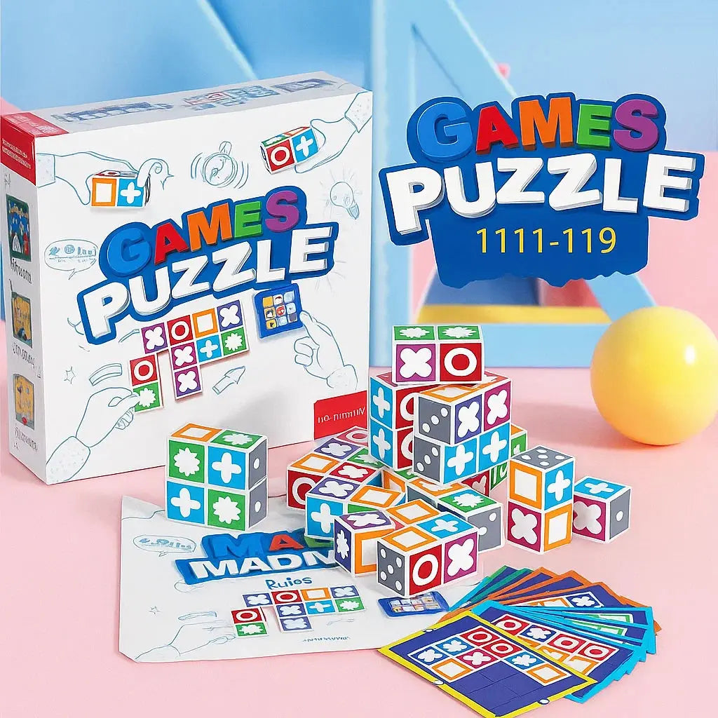 Logisch Gezelschapsspel Karton Kunststof 20x20x6cm Kinderen Volwassenen Concentratie Reactie Patroonherkenning Familiespel Denkspel