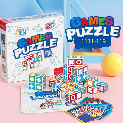 Logisch Gezelschapsspel Karton Kunststof 20x20x6cm Kinderen Volwassenen Concentratie Reactie Patroonherkenning Familiespel Denkspel