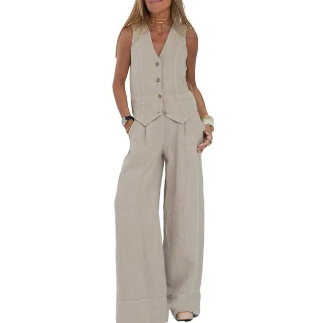 Elegante Vest en Broek Set voor Dames - StudioMarella