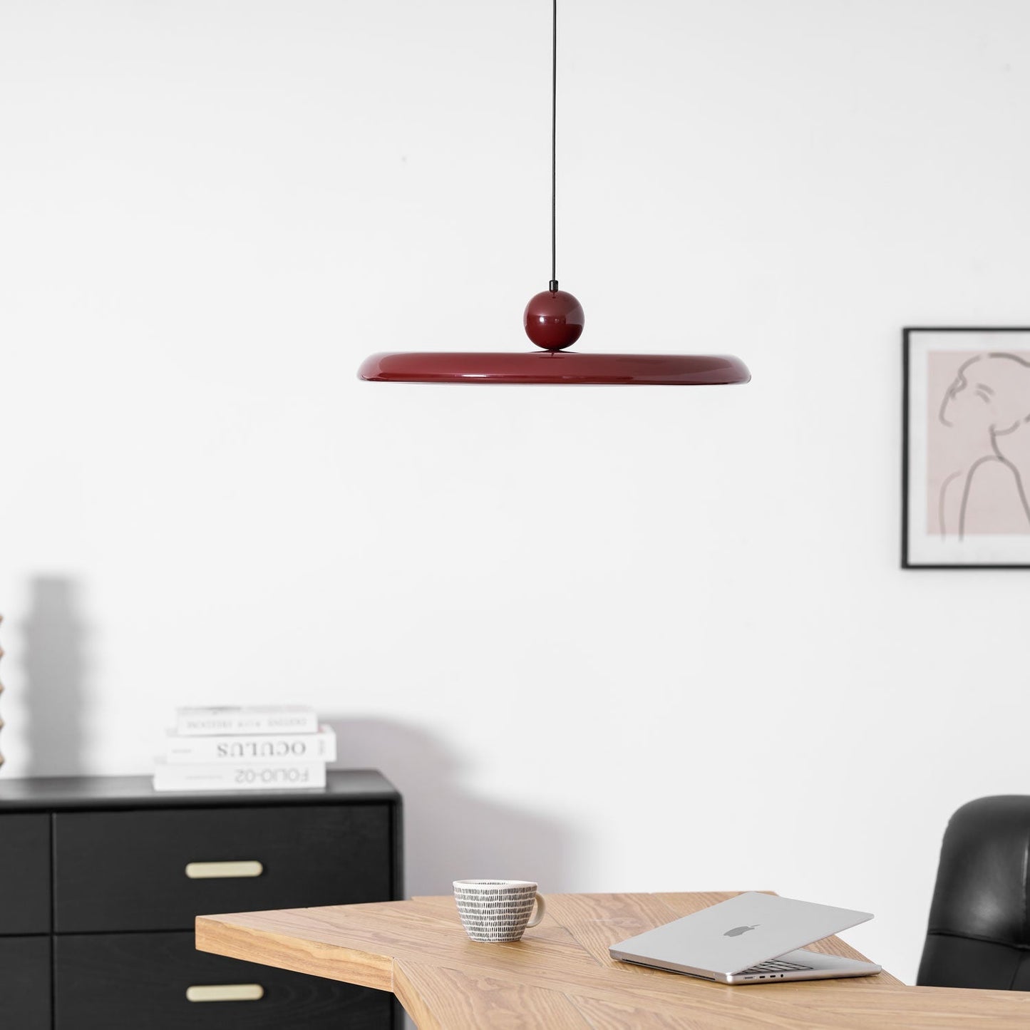 Ronde LED Hanglamp Lola – Minimalistisch Metaal & Acryl Disk Design – Dimbaar – Ø30/40/50cm – 3 Kleurtemperaturen – 150cm Verstelbare Kabel